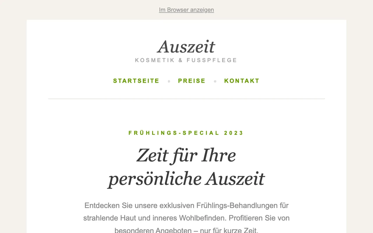 Auszeit Kosmetik – Newsletter